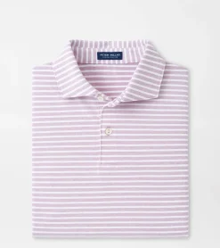 Albatross Stripe Cotton Blend Piqu&eacute; Polo