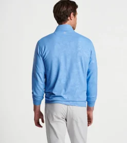 Perth Shadow Stripe Floral Performance Quarter-Zip