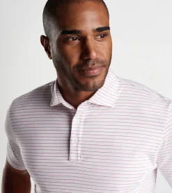 Pilot Mill Cedar Stripe Short-Sleeve Polo