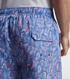 Seahorse Paisley Swim Trunk