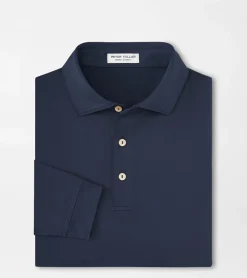 Solid Stretch Jersey Long Sleeve Polo