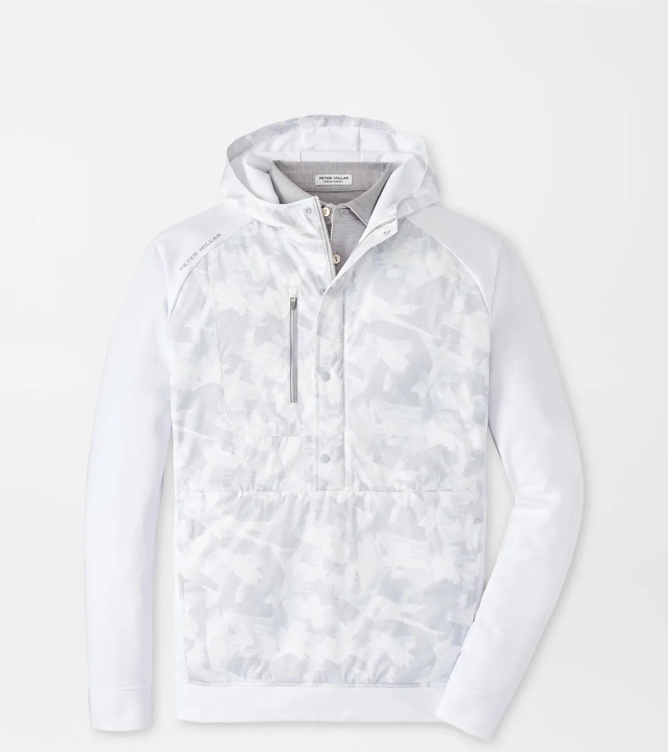 Weld Brushstroke Camo Half Snap Hoodie